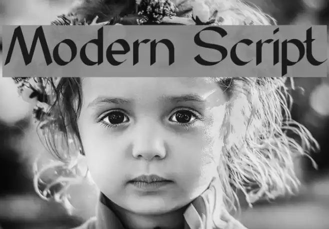 Modern Script Font examples