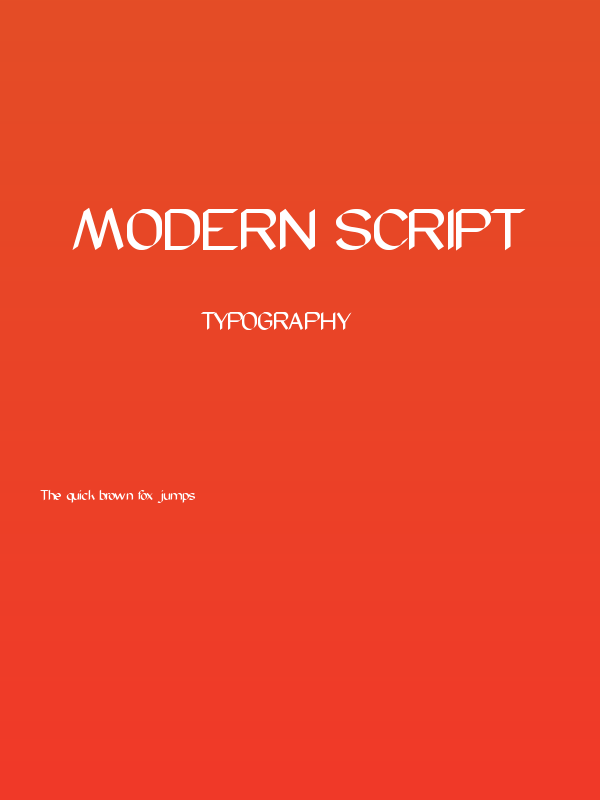 Modern Script Poster