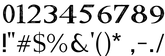 Modern Serif Eroded Font OTHER CHARS