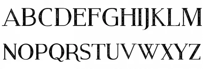 Modern Serif Eroded 字体 大写