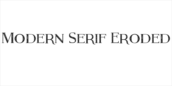 Modern Serif Eroded Logo