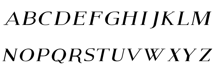 Modern Serif Italic Font LOWERCASE
