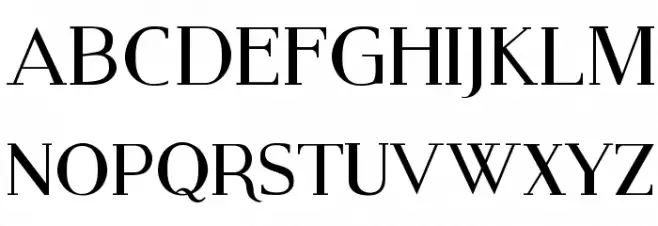 Modern Serif फ़ॉन्ट अपरकेस