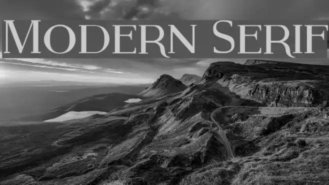 Modern Serif Font examples