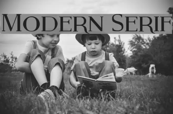 Modern Serif Font examples