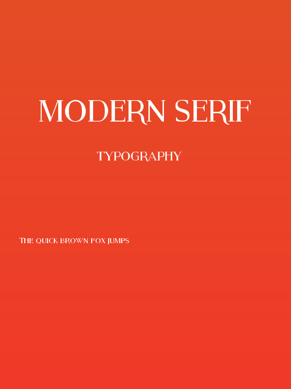 Modern Serif Poster