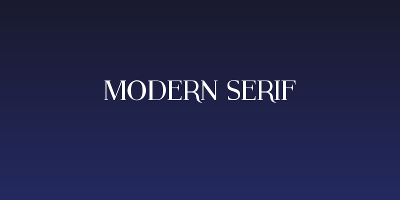 Modern Serif Social Header