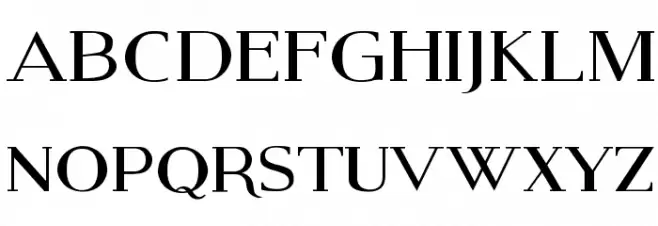 Modern Serif Font LOWERCASE