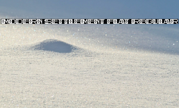 Modern Settlement Flat Regular Example 1