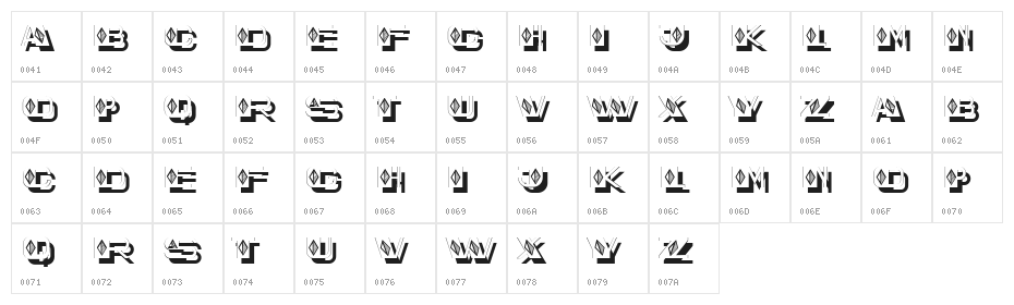 Modern Settlement Regular Character Map