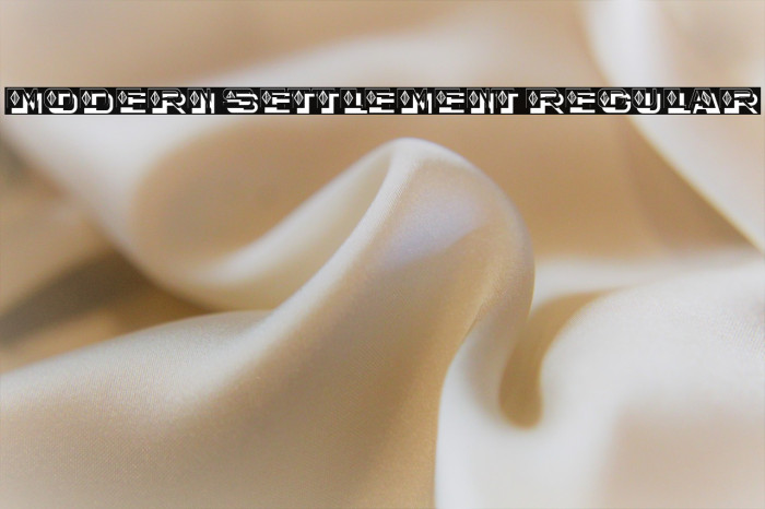 Modern Settlement Regular Example 2