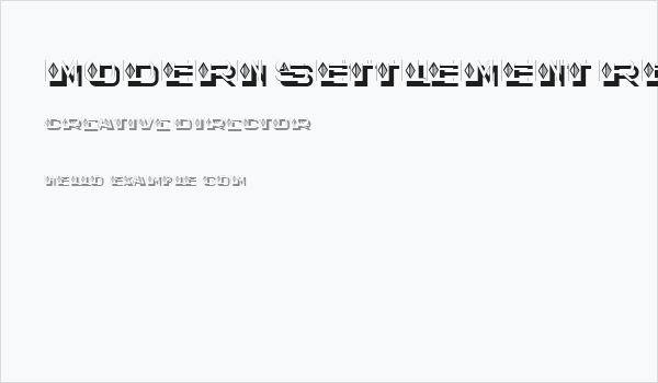 Modern Settlement Regular Business Card