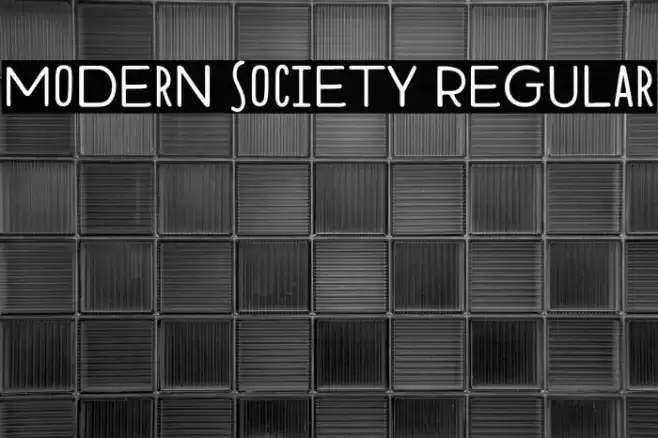Modern Society Regular Font examples