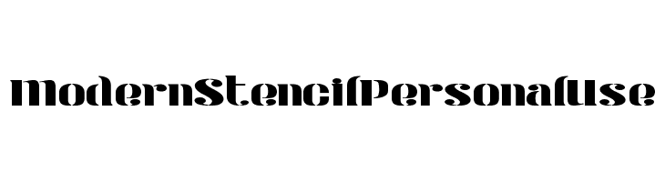 Modern Stencil Personal Use  Frei Schriftart Herunterladen