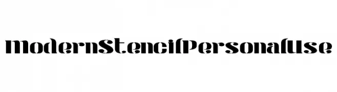 Modern Stencil Personal Use  नि: शुल्क फ़ॉन्ट्स डाउनलोड