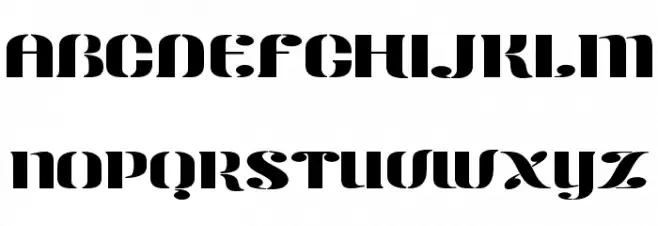 Modern Stencil Personal Use 字体 大写