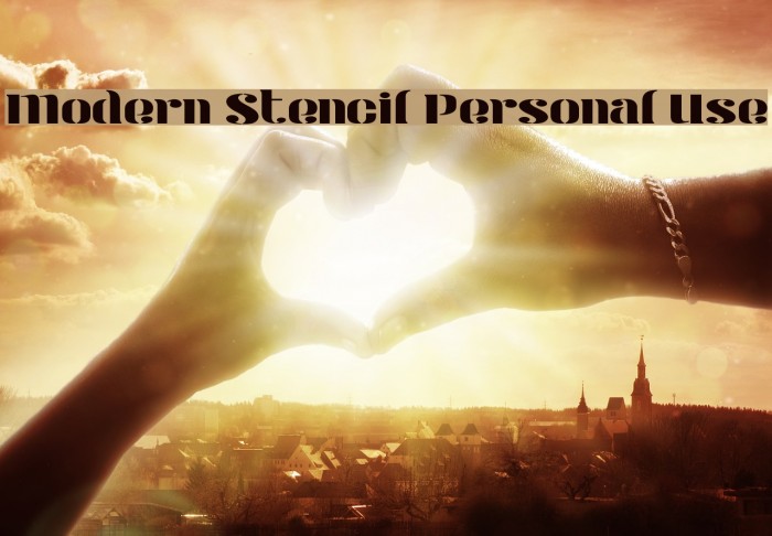 Modern Stencil Personal Use Font examples