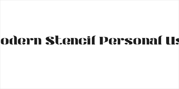 Modern Stencil Personal Use Logo