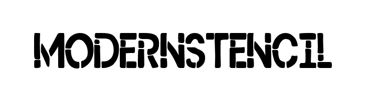Modern Stencil Caratteri
