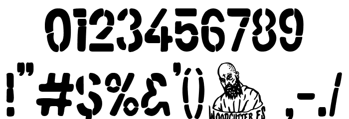 Modern Stencil Font OTHER CHARS