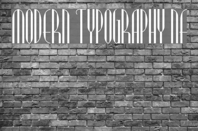 Modern Typography NF Шрифта examples