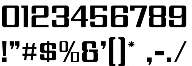 Modern Vision Regular Font OTHER CHARS