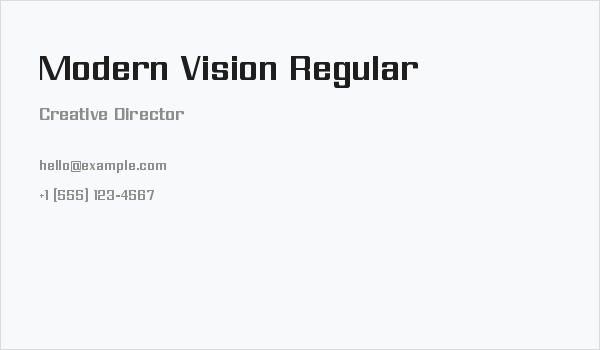 Modern Vision Regular Business Card