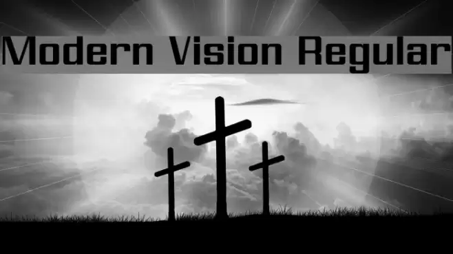 Modern Vision Regular フォント examples