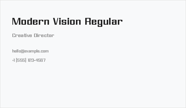 Modern Vision Regular Business Card