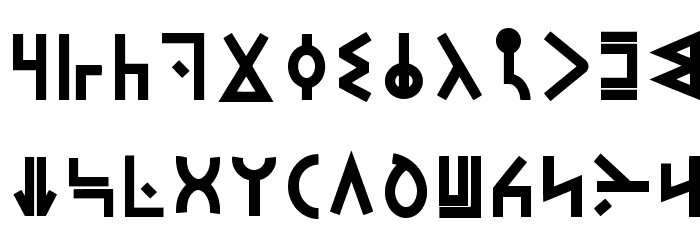 Modern Wakandan Bold Font LOWERCASE