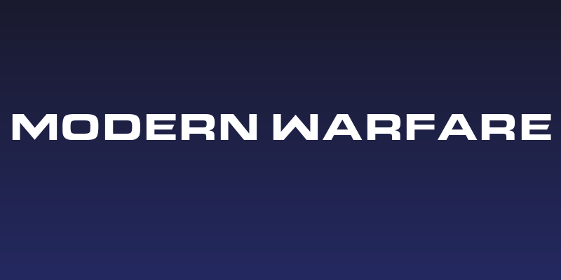 Modern Warfare Social Header