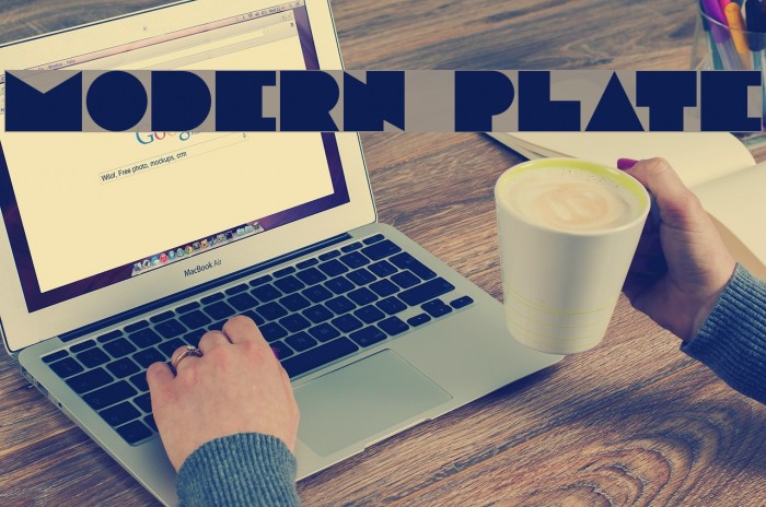 Modern plate Font examples