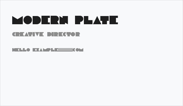 Modern plate Business Card