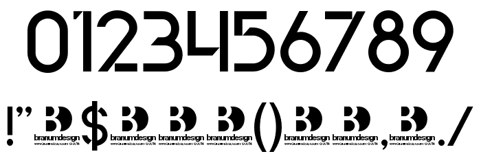 ModernDeco Font OTHER CHARS