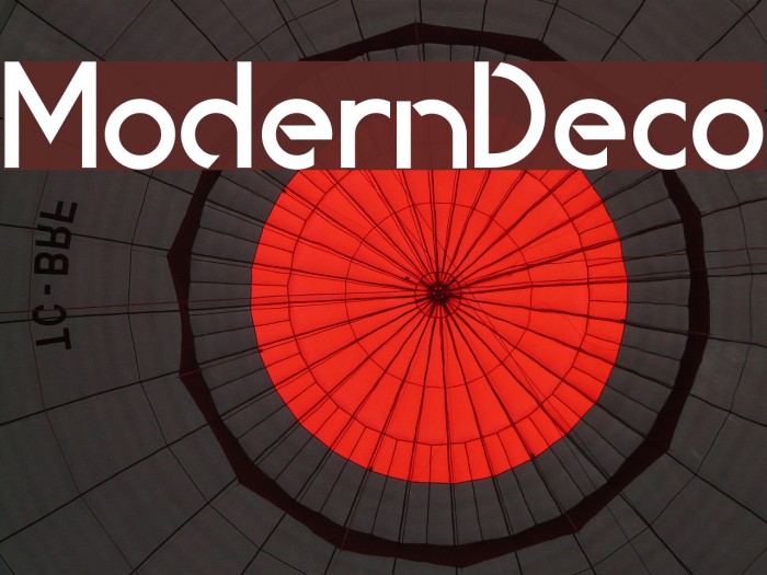 ModernDeco Font examples