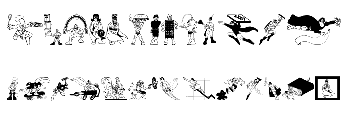 ModernHeros Font LOWERCASE