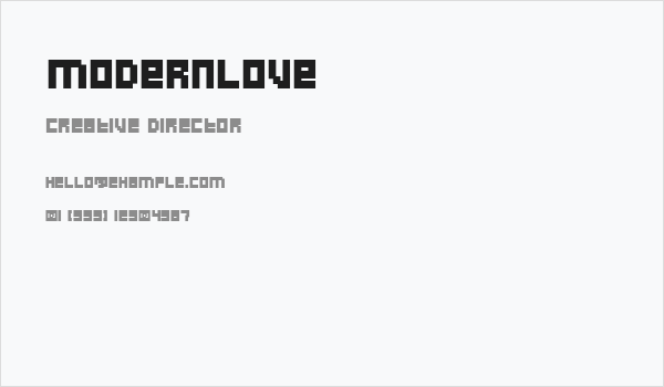 ModernLove Business Card