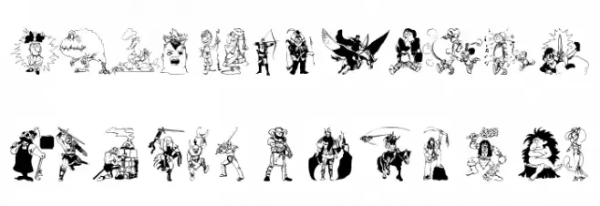 ModernPeace फ़ॉन्ट लोअरकेस