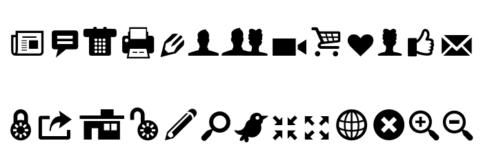 ModernPictograms Font LOWERCASE