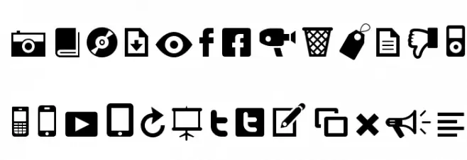 ModernPictograms Font Litere mari