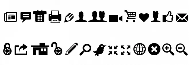 ModernPictograms Fuentes MINÚSCULAS