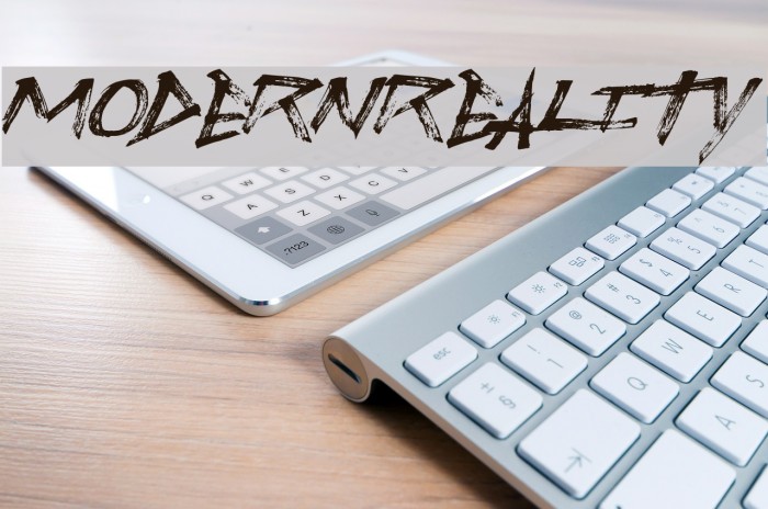 ModernReality Font examples