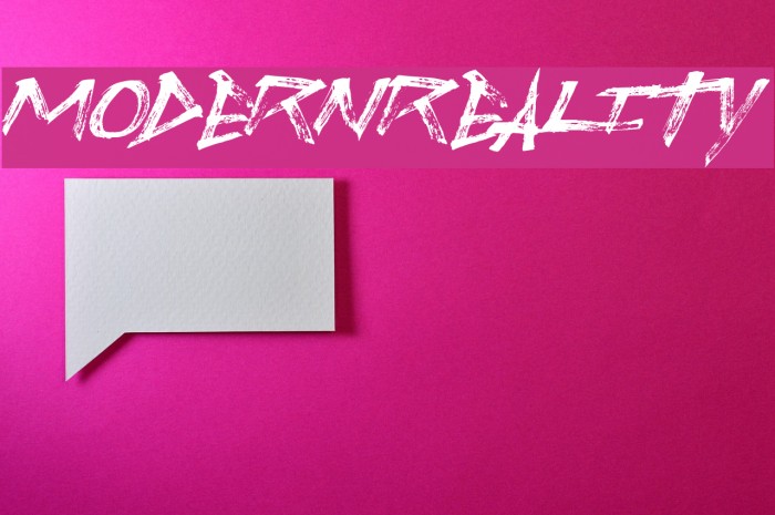 ModernReality Font examples