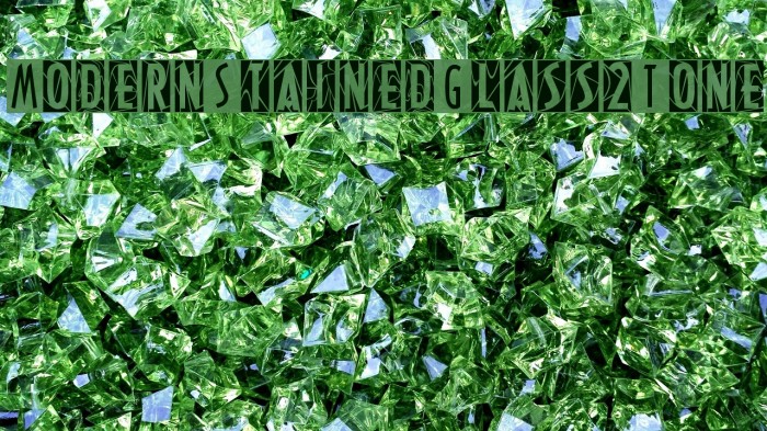 ModernStainedGlass2Tone Font examples