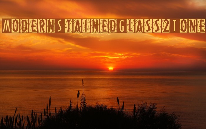 ModernStainedGlass2Tone Font examples