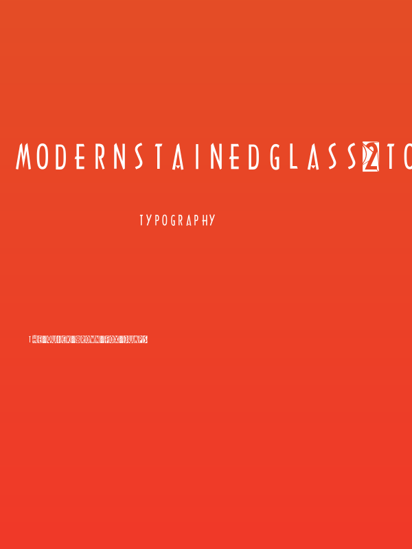 ModernStainedGlass2Tone Poster