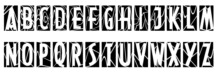 ModernStainedGlass2Tone Font LOWERCASE