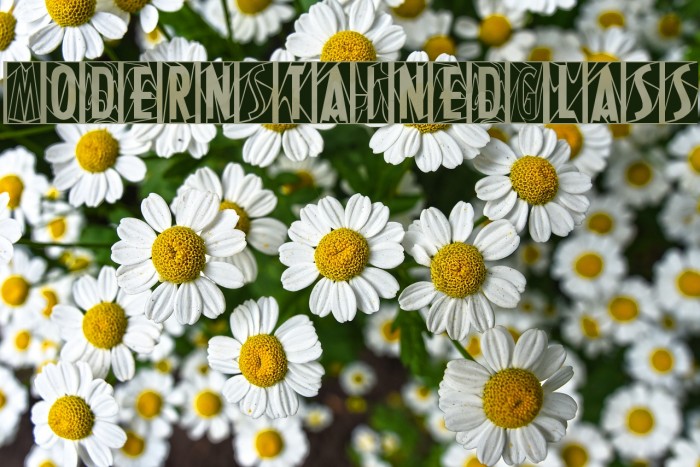 ModernStainedGlass Font examples