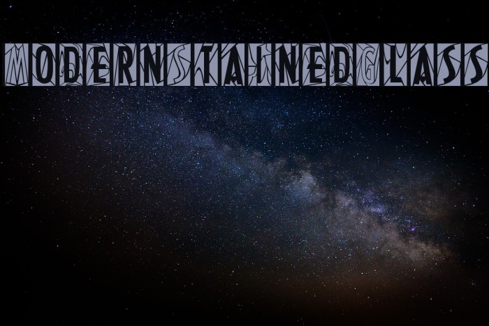 ModernStainedGlass Font examples