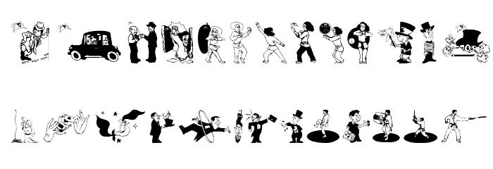ModernTimesMrChaplin Font LOWERCASE
